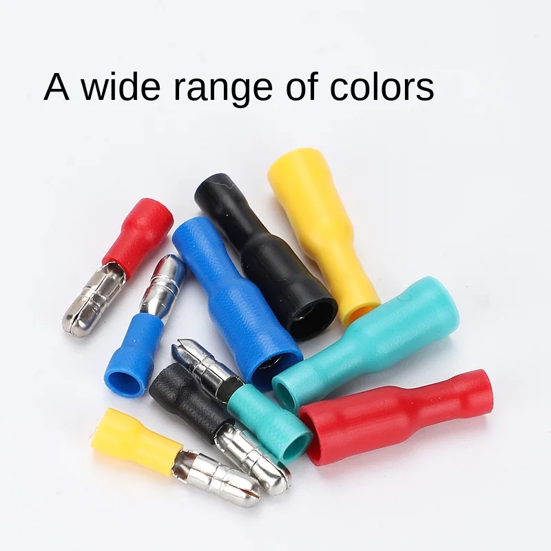 Male Female Butt connecting terminal Bullet Type Lnsulated Electrical Connector PVC plug-in spring cold pressed wiring terminals