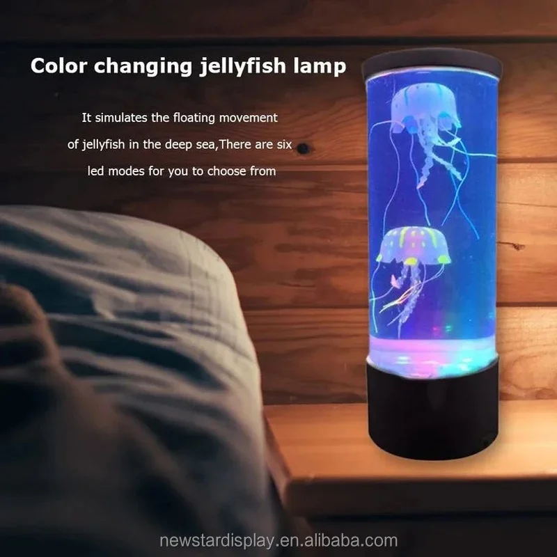 custom.Custom Fantasy Table Lamp Color Changing Round Fish Night Light Jellyfish Lamp Home Decor