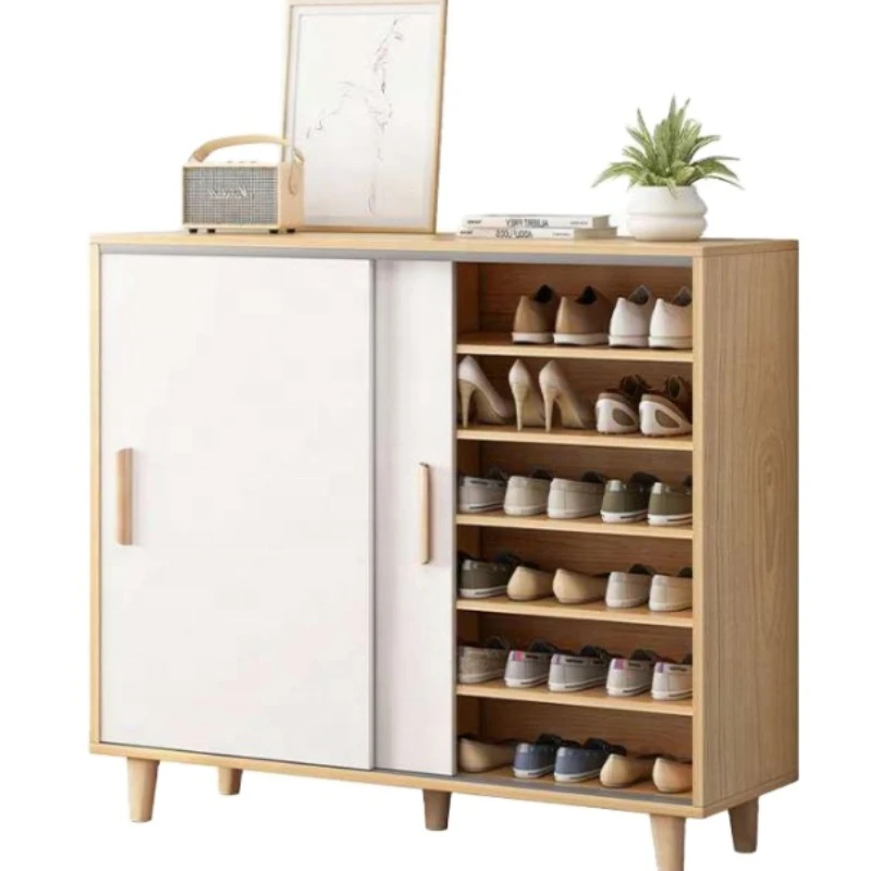 Simple Modern Multi-layer Storage Customized Furniture Wood Shoe Cabinet