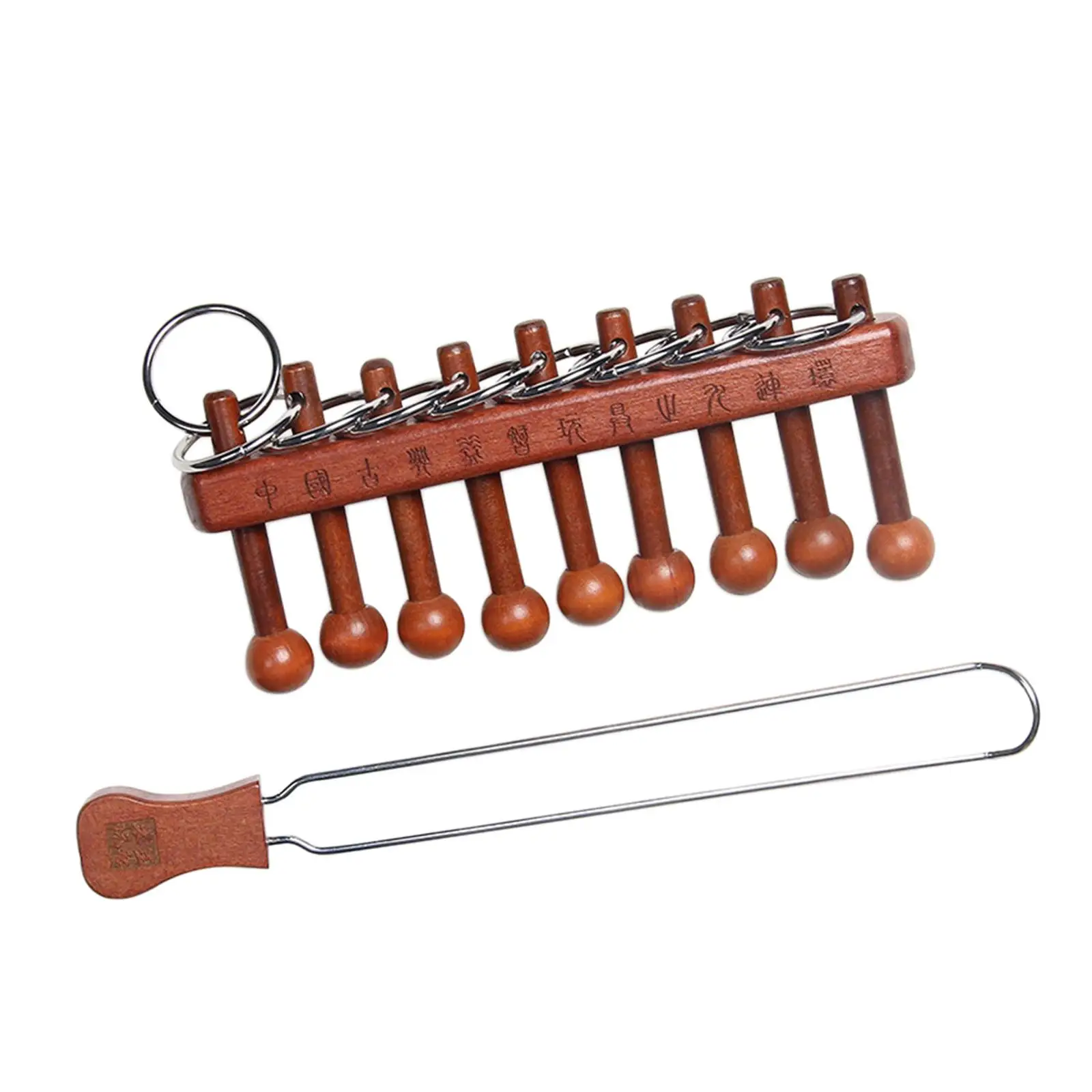 

Традиционная деревянная головоломка с 9 соединенными кольцами, развивающая логическое мышление, для подростков и детей