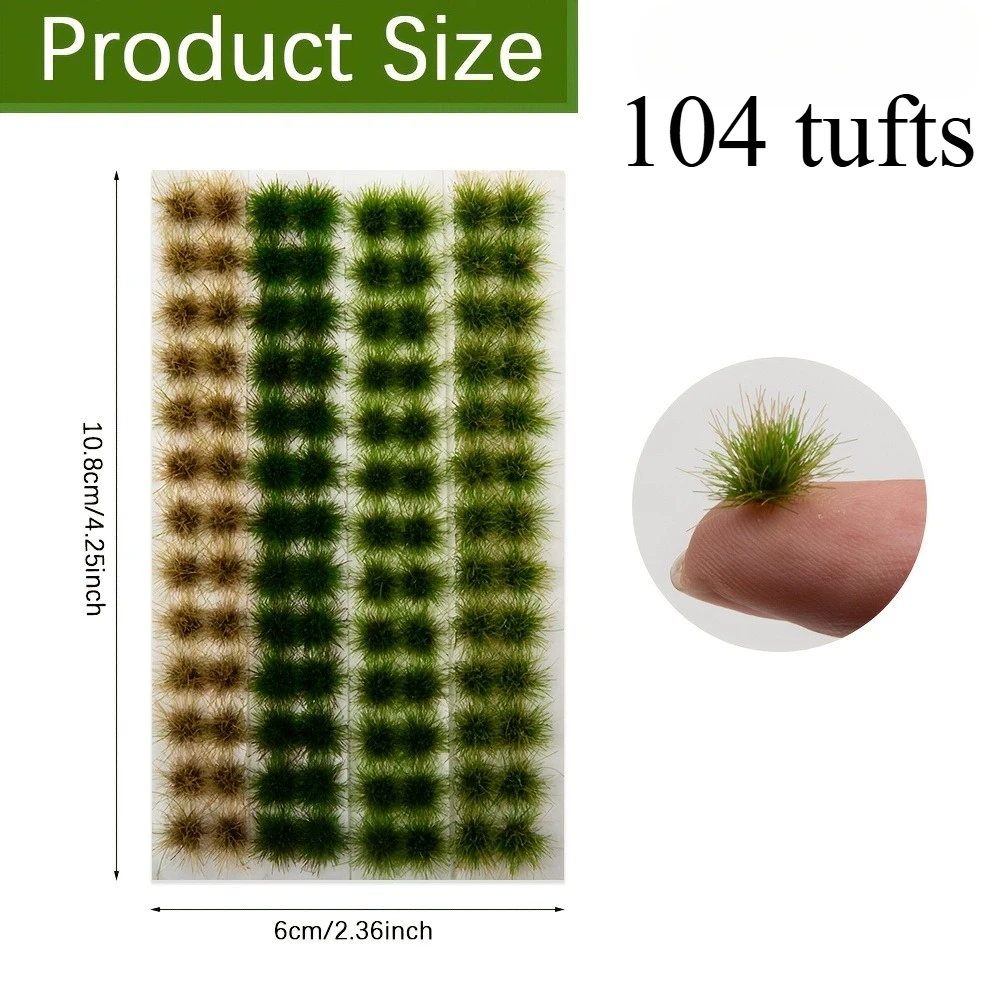 1box Micro Landscape Grass Clusters, Pile Models, Miniature Tree and Shrub Scene Ornaments
