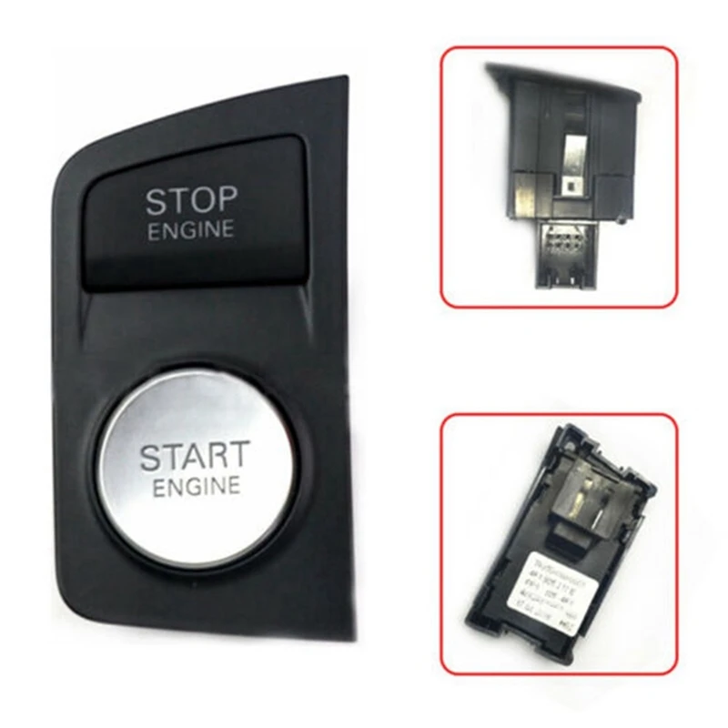 

1 PCS Start Stop Engine Button Switch Button Black & Silver ABS 4F1905217E Car For A6 C6 S6 RS6 2009-2011