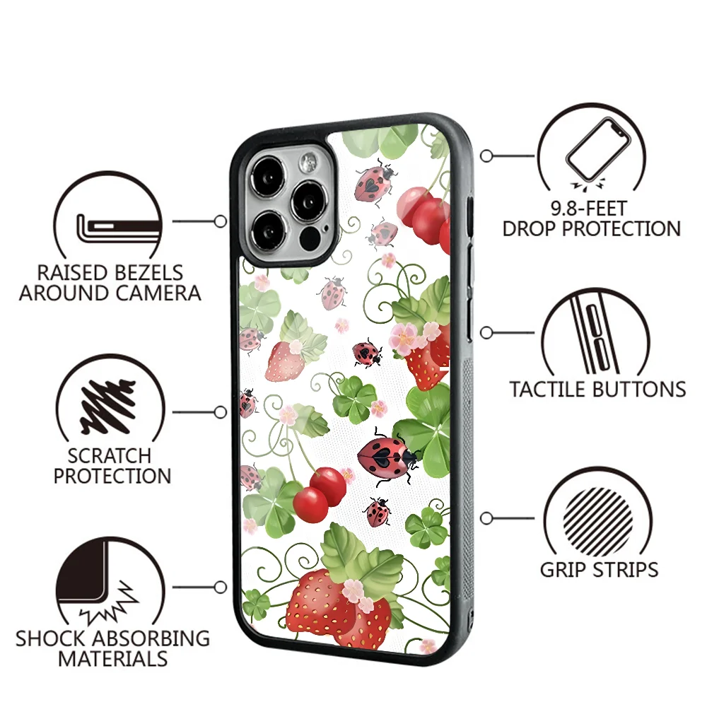 Bugs N' Berries Phone Case For Samsung S10 S20 S21 S22 S24 S30 Plus ULTRA Mirror Acrylic Cover