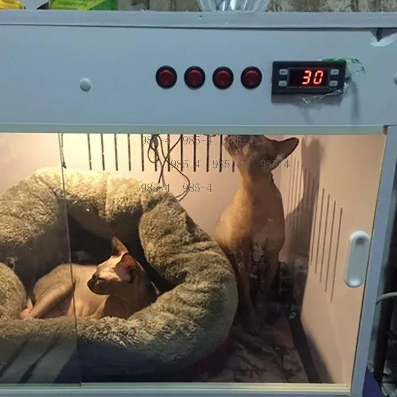 Professional Pet Incubator, Puppy Dog Incubator with Oxygen Supply Veterinary Equipment