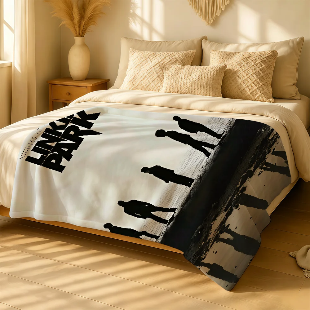 L-Linkin Band P-ParkS Blanket For Soft Warm Knee For Bedroom Living Room Bed Sofa Camping Picnic Office Gift