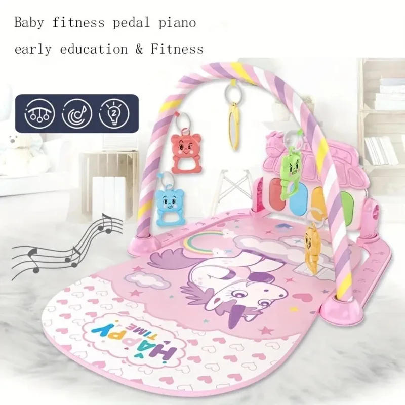 Hot Selling Baby Multifunctionele Fitness Rack Stand Muziek Pedaal Speelgoed 0-36 Maanden Pasgeboren Baby Piano Game Apparatuur Klimmat