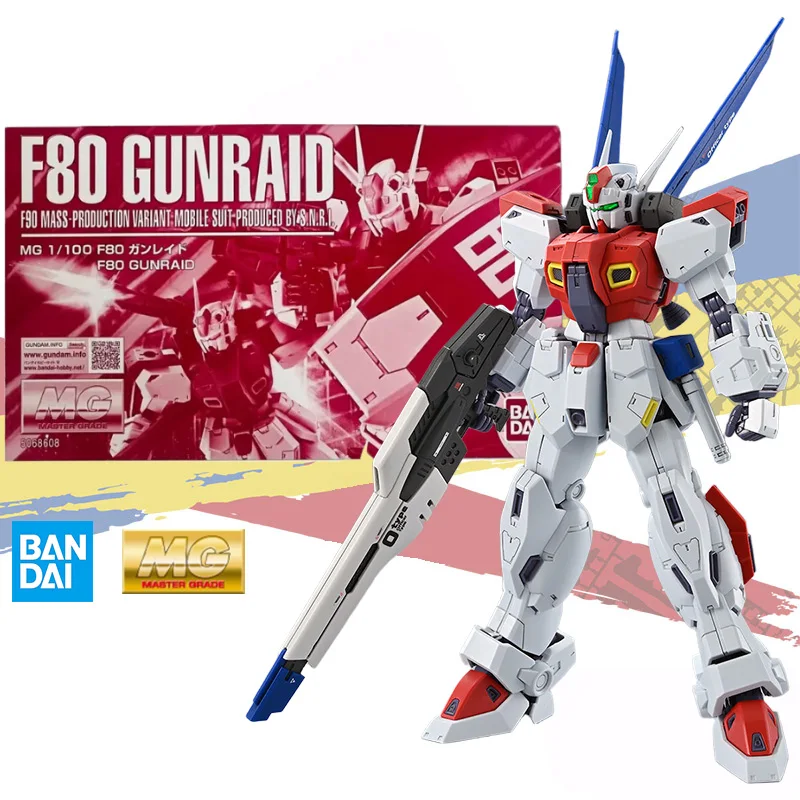 

BANDAI original MG 1/100 F80 GUNRAID model kit anime action figure assembly ornaments collection toy children's gift for kids