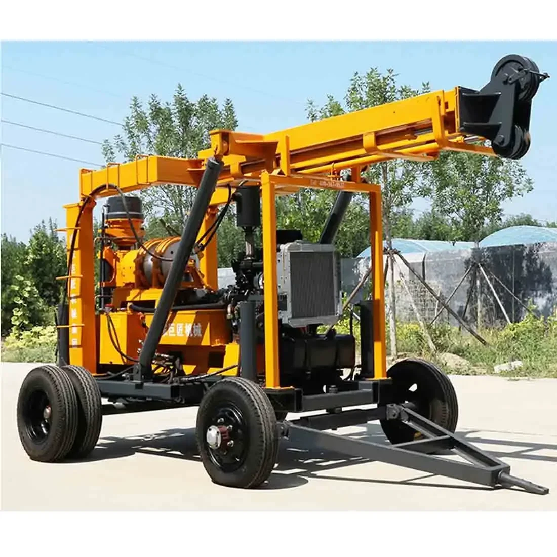 Well drilling machine full set of pneumatic household small rural water well drilling tools