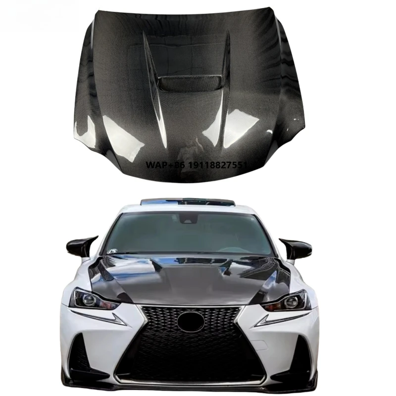 

For IS 2013-2020 Carbon Fiber Hood Modification Upgraded High Quality Carbon Fiber Engine Hood