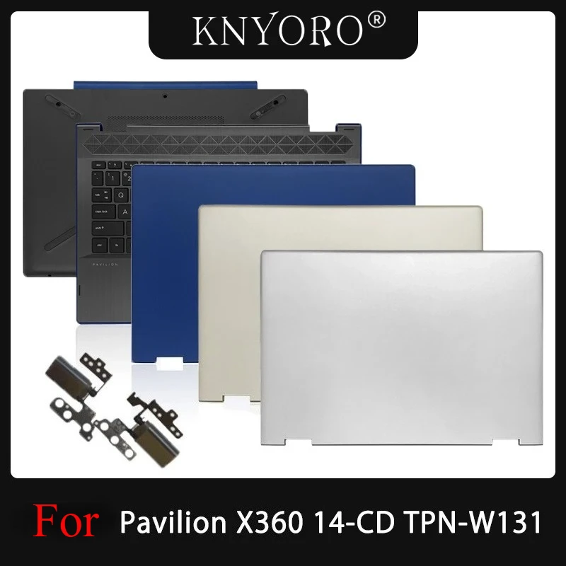 

NEW For HP Pavilion X360 14-CD TPN-W131 LCD Back Cover Lid Upper Palmrest Bottom Case LCD Hinges Cover Laptop Housing Body Shell