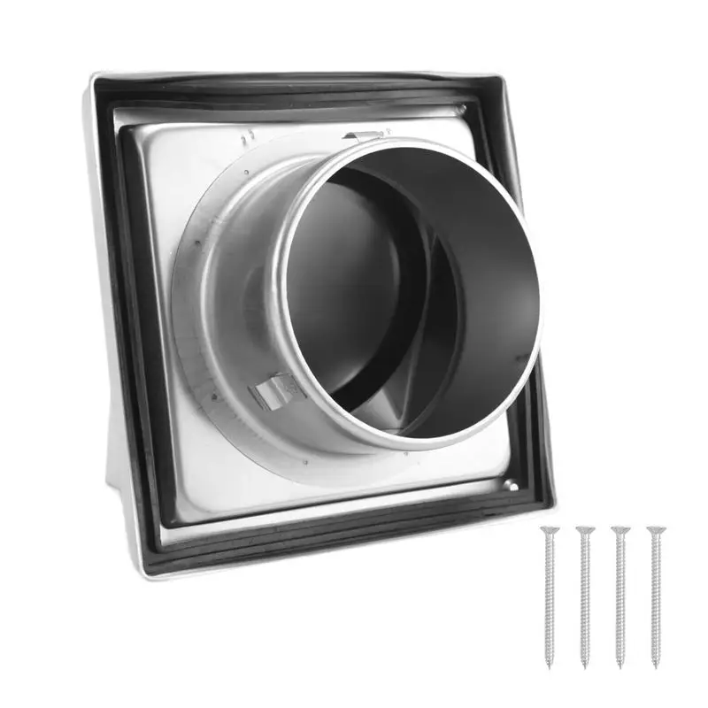 NEW HOT In Stock-4In Dryer Vent Cover Outdoor Wall With Cushioned Non Return Flap,External Extractor Wall Vent