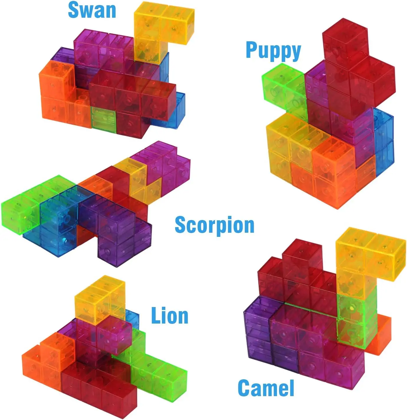 3D Sensorische Transparente Magnetische Würfel Kinder Magie Puzzle Montessori Spielzeug Kinder Intellektuelle Entwicklung Stress Relief Geschenk