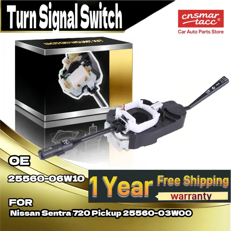 Para camioneta Nissan Sentra 720, faro + señal de giro + interruptor de limpiaparabrisas compatible con 25560-03W00 25560-06W10