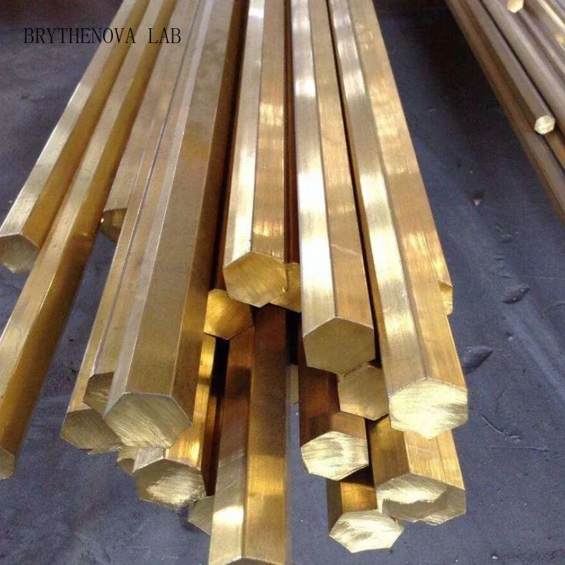 H59 Hexagonal Brass Rod Solid Hexagonal Bar Size 4/5/6/8/9/10-65MM Mosaic Knife Pins Mosaic Rivet