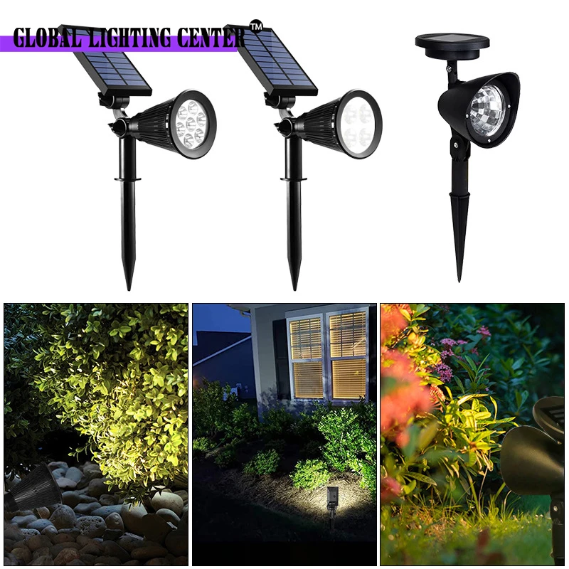 Spot Lumineux Solaire LED Imperméable Conforme à la Norme IP65, Éclairage d'Extérieur, Luminaire Décoratif de Paysage, Idéal pour une Pelouse, une Villa ou un Jardin