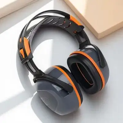 

Smooth Hard ABS Soundproof Earmuffs for Adults Noise Reduction Headset Hearing Protection for Range Construction Site Factory