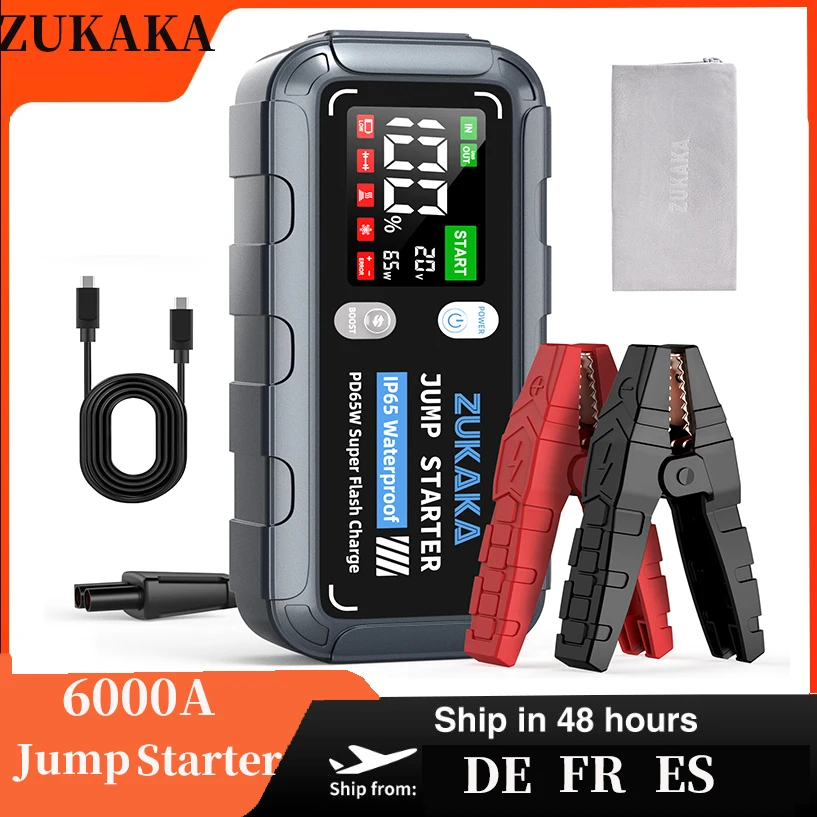 26800mAh Car Jump Starter Portable Power Bank Car Battery Booster 12V Car Starting Device for Diesel 12L