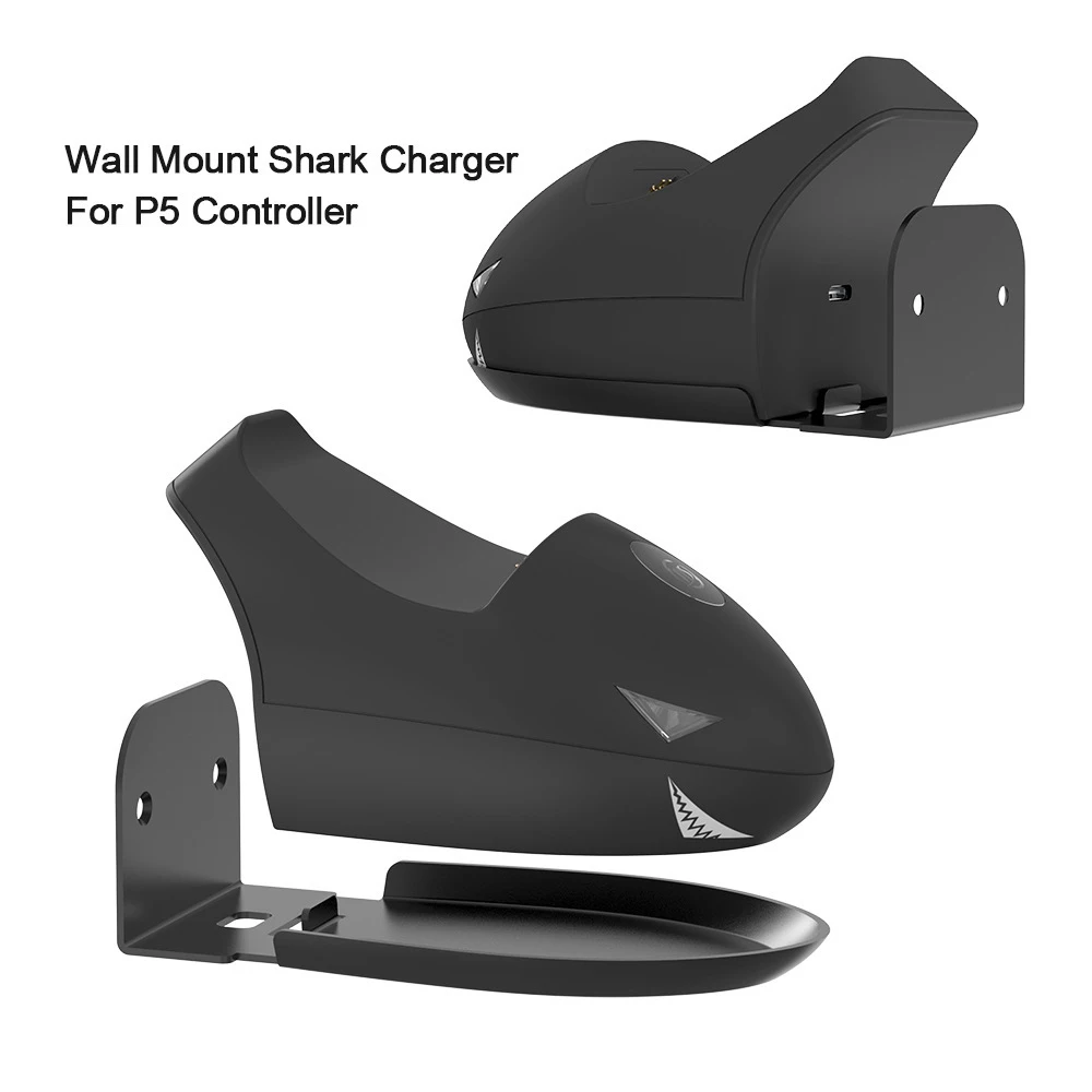 Shark Handle Seat Charger with Seat Wall Storage Bracket Game Accessories for PS5 Game Controller