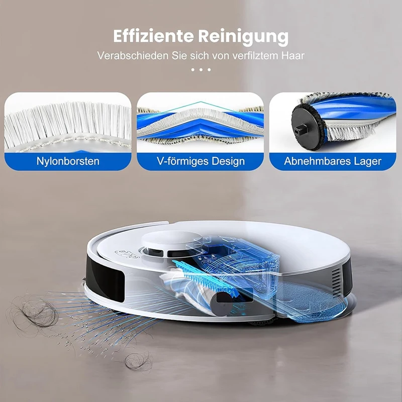 A44F-For Ecovacs Deebot N20 Pro Plus / N20 Plus / N20 Robot Vacuum Cleaner Main Side Brushes Hepa Filters Mop Pads Parts