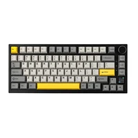 Ajazz AK820 Pro 75% Teclado mecánico inalámbrico con cable/Bluetooth 5,1/2,4G montado en junta con pantalla TFT para Win/Mac