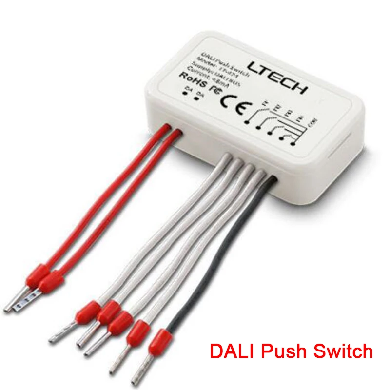 DALI Touch Panel dimming Controller 86 Style Wall Switch DALI Bus Supply Power Support Scene, Group, Unicast, Broadcast Mode