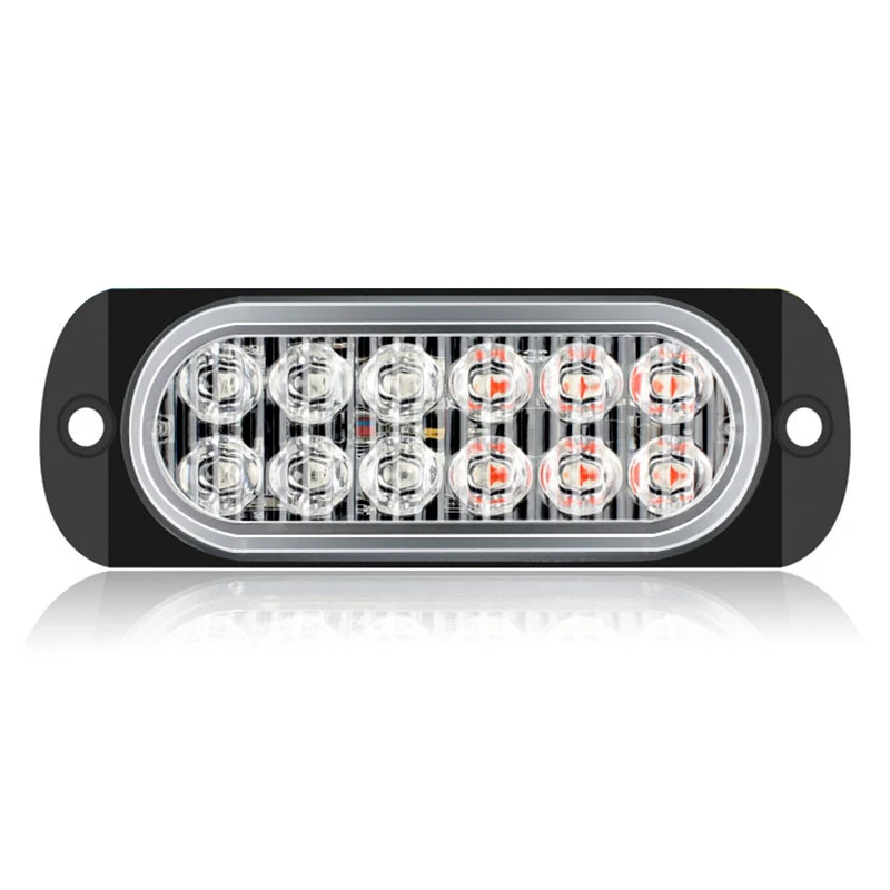 Lampu peringatan strobo Led truk, cahaya Strobe berkedip gaya mobil truk suar lampu Amber lampu lalu lintas 12V 24V 1 buah