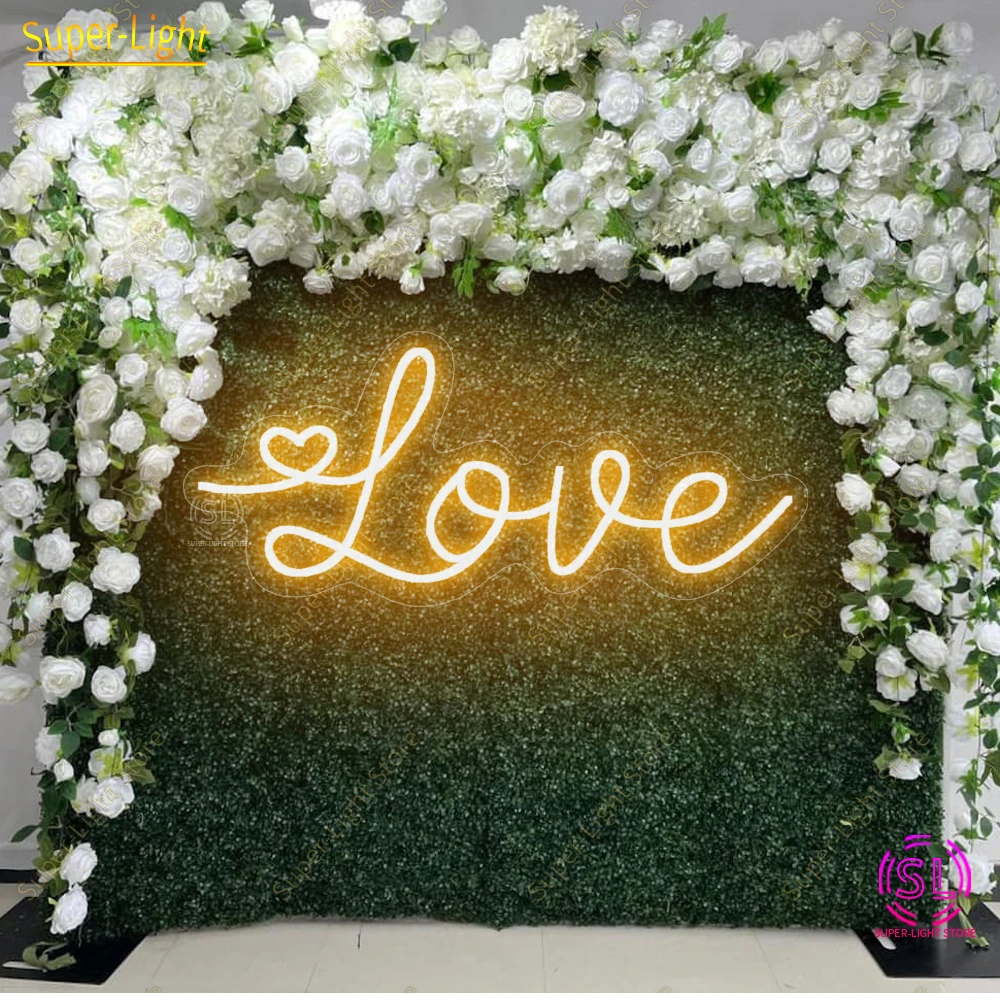 custom neon love sign sinais led decoracao de festa de casamento festa de quarto sinal de luz do amor noivo sinal grande 50x22cm 01