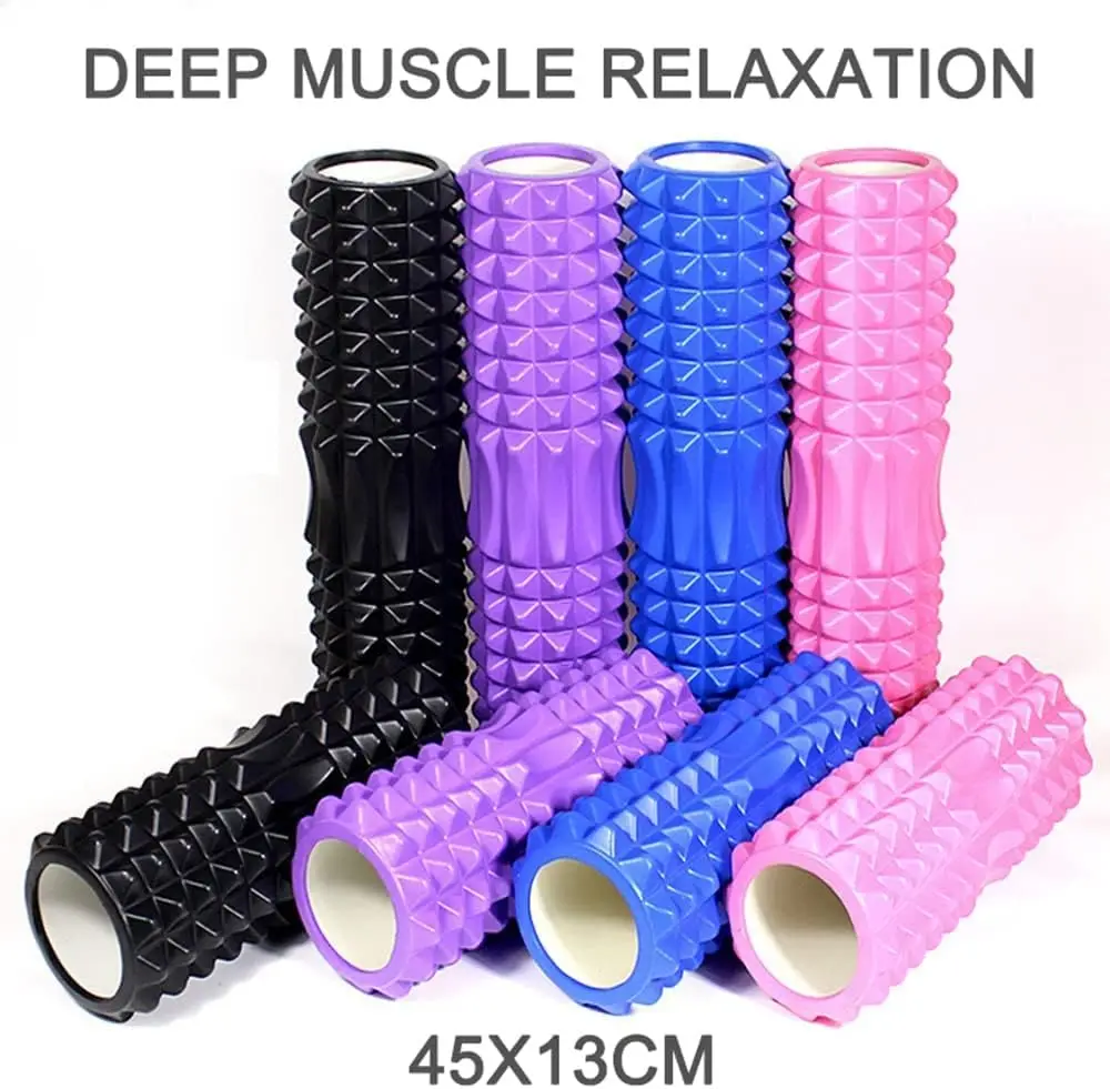 45cm Yoga Column Foam Axis Massage roller Muscle Back Muscle MassageThe grid Back training