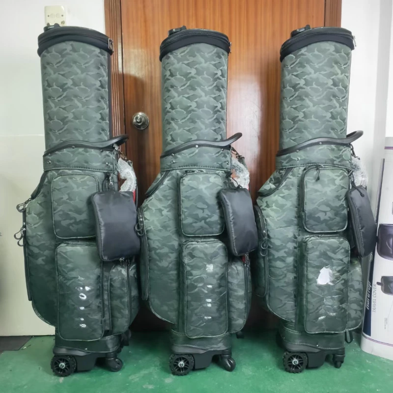 Golf Aviation Checked Expandable Bag Pushable Pull Four-Wheel Universal Men's and Women's Golf Equipment New Products