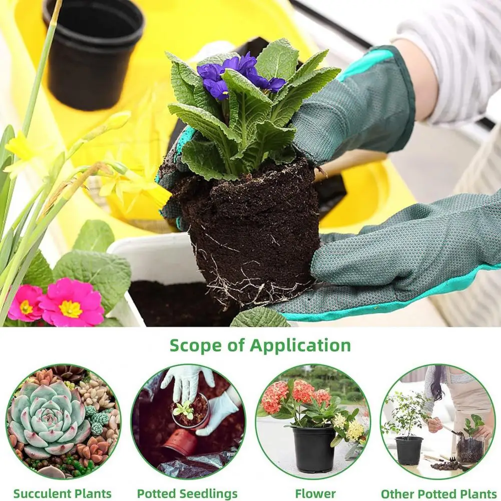Small Planter Seedlings Nursery Pots with Drainage Holes Thickened Plastic Plant Containers for Succulents Herbs Indoor Outdoor