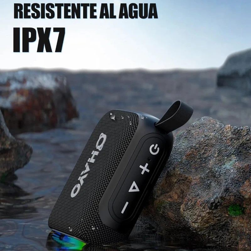 

360 Degree Surround Sound High Fidelity HI-FI Wireless Bluetooth 5.3 Mini Speaker with RGB Light Outdoor Waterproof IPX7 Speaker
