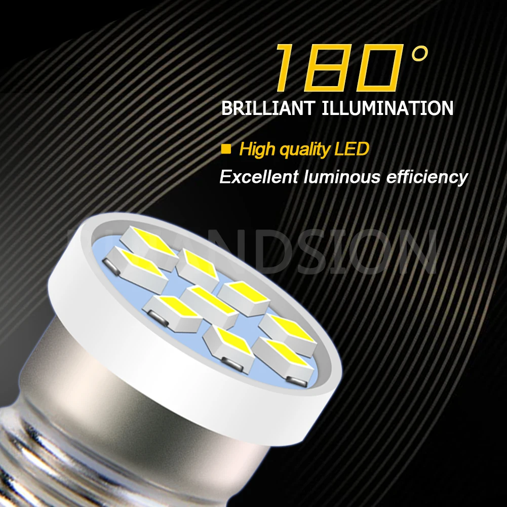 Ruiandsion 2Pcs E10 1447 9SMD LED White Panel Car Battery Lights Miniature Screw Bulb Lamp For DIY LIONEL 3V 4.5V 6V 12V 24V