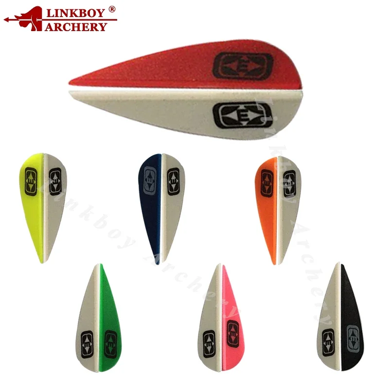 دوارات بلاستيكية للرماية لقوس منحني، ريشة سهم، ملحقات الرماية للصيد، 1.75 بوصة، 60 قطعة #3