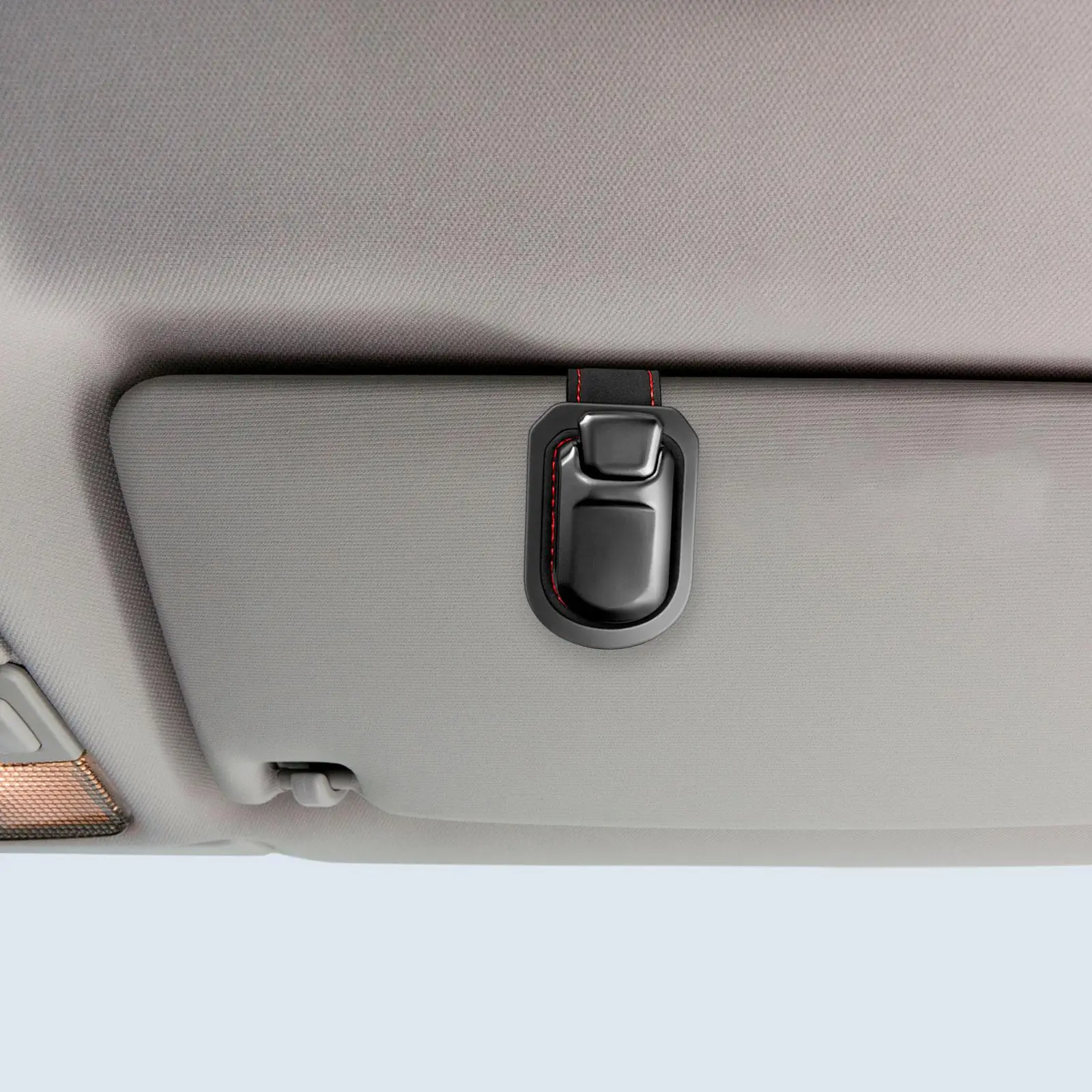 Sunglasses Holder for Car Sun Visor Leather Zinc Alloy Glasses Clip Storage Organizer for Daily Driving