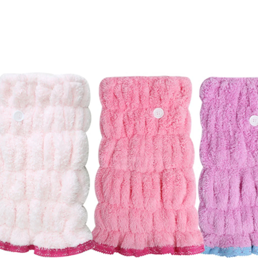 

1 шт., удобное текстурированное полотенце для сушки волос, ультра впитывающее быстросохнущее дизайнерское шапочка для ванны с бантом, случайный цвет