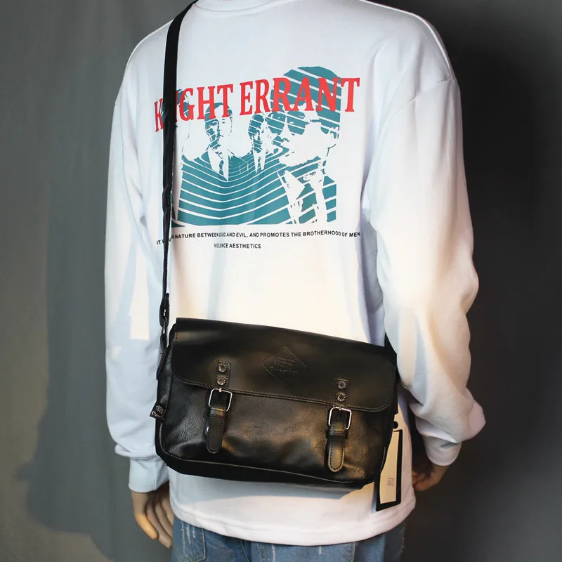 Retro Men's Casual Crossbody Bag Fashionable Flip Cover Small Backpack Leisure Single Shoulder Bag for Women Three-Box Brand