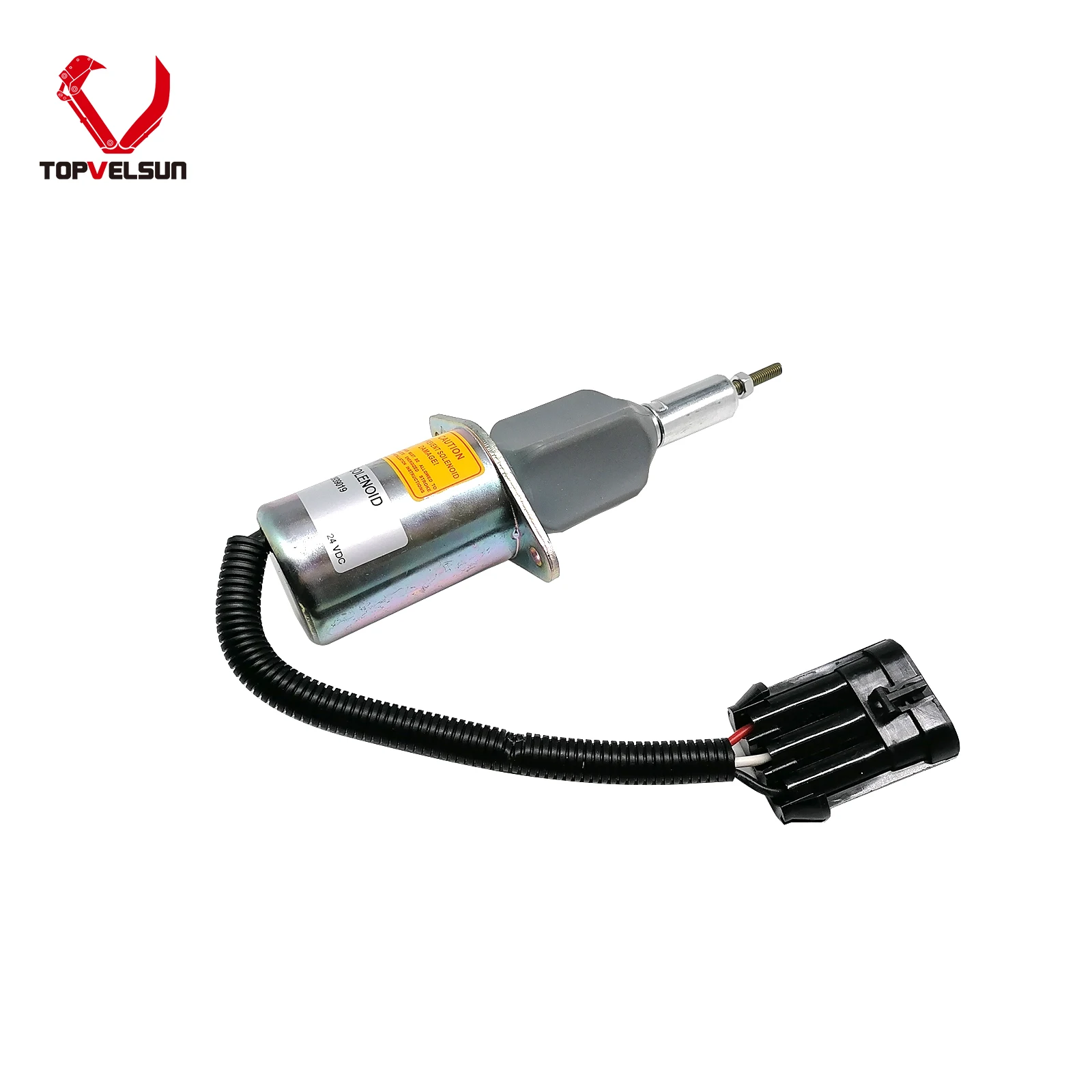 TOPVELSUN 24V 3939019 SA-4889-24 Shut Off Solenoid Compatible with Hyundai R300 R320LC-7 R335LC-7 Excavator