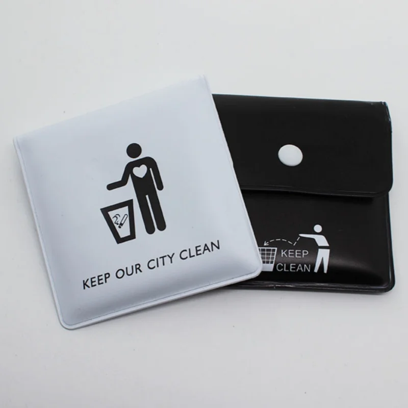 Pocket Ashtray PVC High-Grade Fireproof＆Oder-Resistant Portable Cool Travel Ashtray Outdoor Cigarette Butt Disposal Bag