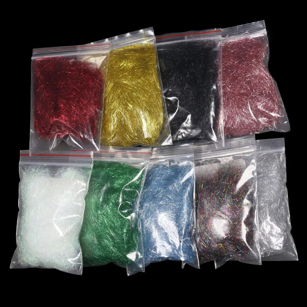 1 Packung 3,5 cm Ice Dubbing Fliegenbindematerial Nymphen-Scuds Dub Ice Wing Fiber Thorax Material Flash Sparkle Add Blending Material – Detail 6