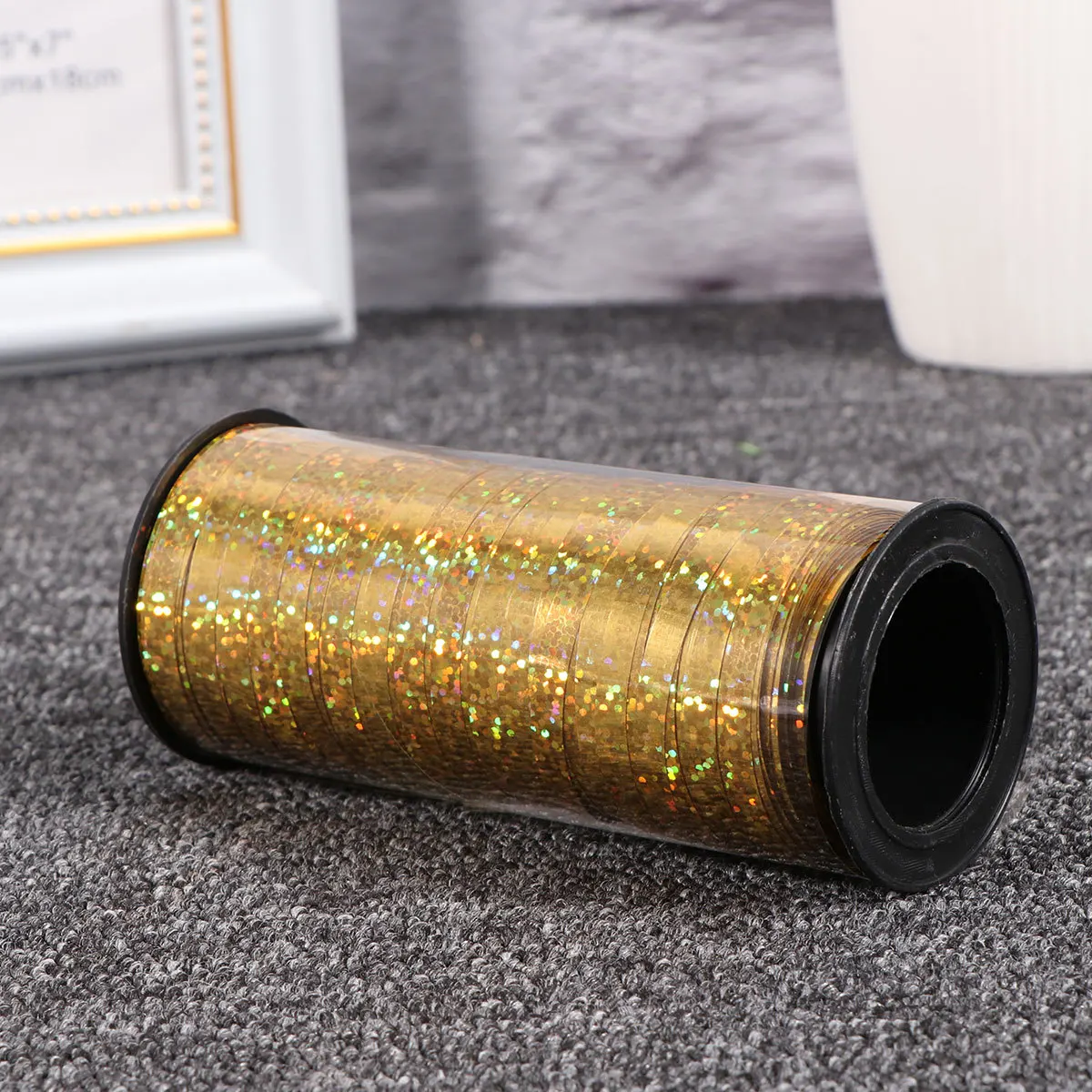 

100yard Gold Glitter Balloon Ribbon Roll Premium Plastic Material Exquisite Gift Wrapping Party Decor Ribbon for Balloons