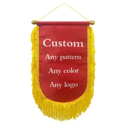 EOODLOVE custom hanging commemorative flags with any pattern indoor and outdoor celebration flags with double-sided patterns