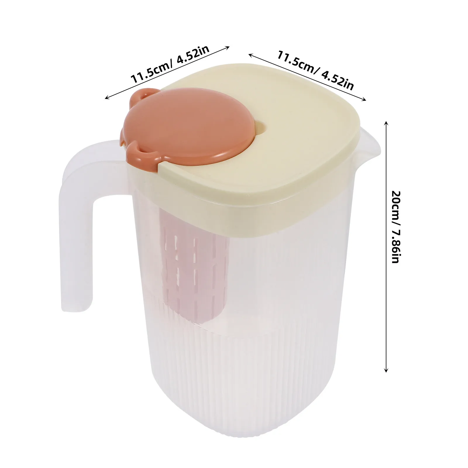 2200Ml Extra Large Cold Water Pitcher Bpa Free Plastic Spout Lid Design Iced Tea Pitcher Lemonade Jug Infused Water Carafe
