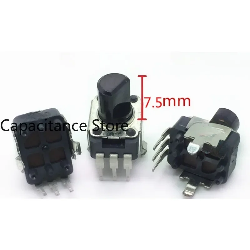 

5PCS RK09 potentiometer B10K vertical 3-pin shank length 7.5mm half shaft with midpoint