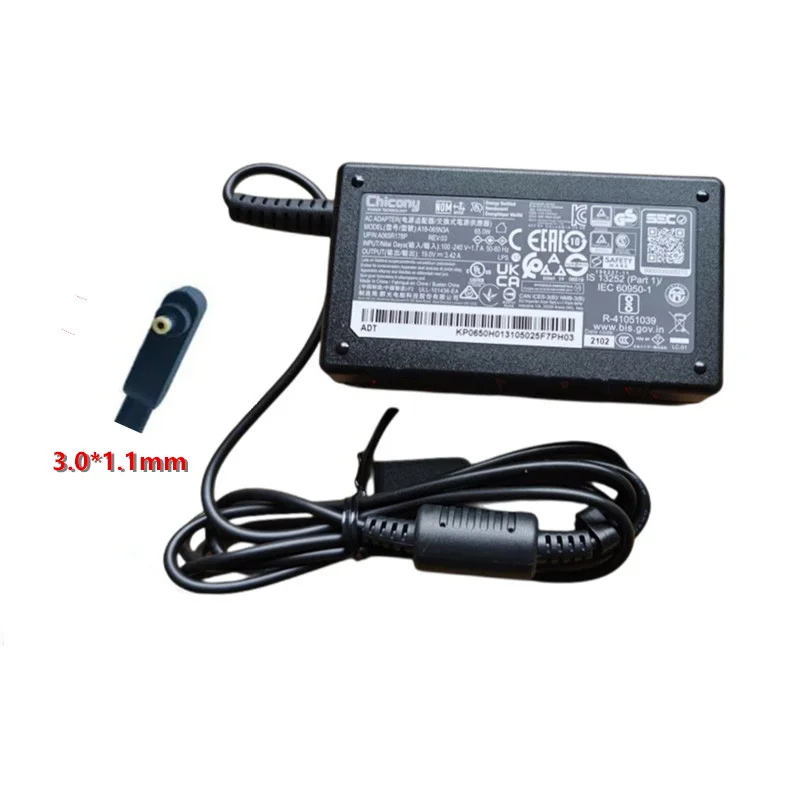 chicony-a18-065n3a-19v-342a-65w-30x10mm-a065r178p-ac-dc-アダプター充電器-acer-swift-sf514-54gt-i5-1035g1-sf314-57g-用