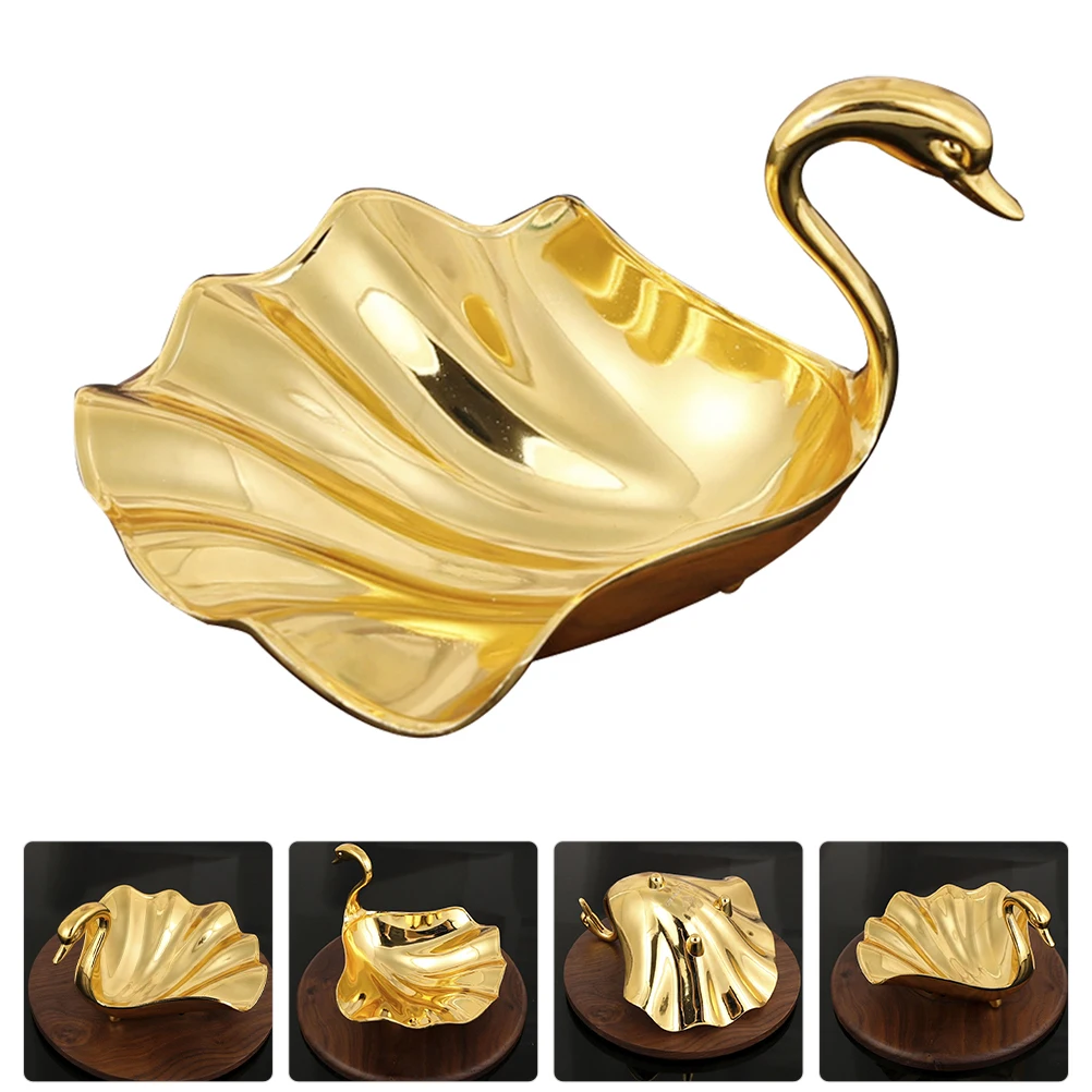 

s Snack Tray Metal Fruit Plate Jewelry Display Dry Food Storage Dessert Serving Lightweight Animal