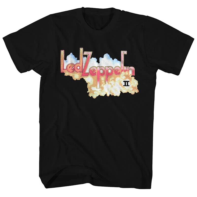 Hot European-American Style Led Zeppelin Punk Rock Band Retro American-style Streetwear Men's and Women's T-shirts