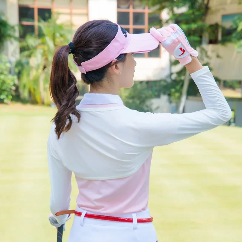 Women Golf Sunscreen Sleeves Summer Anti-UV Clothing for Outdoor Activity Ladies Shawl Cuff Gloves Golf Shawl Sleeves Ice Silk