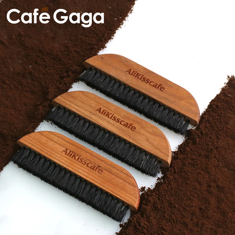 Kaffee bar Reinigungs bürsten weiche Borsten Staub bürste Holzgriff Home Küche saubere Werkzeuge profession elle Barista Zubehör