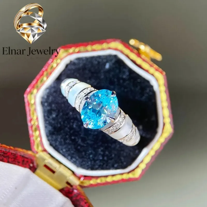 

Elnar Jewelry Luxury Solid Platinum PT950 Women's Fritillaria Moissanite Diamond Ring All-match Ins Style Diamond Ring