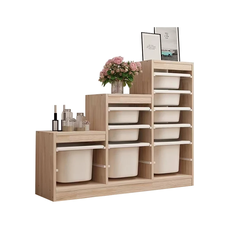 Solid Wood Modern Bedroom Kindergarten Kids Cabinet Toy Storage Organizer Set 1pc Child Wardrobe Living Room Home